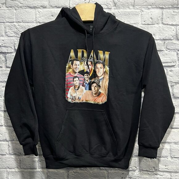 Gildan Adult Adam Sandler Graphic Black Pullover Long Sleeve Hoodie‎ Size Medium - Picture 1 of 8